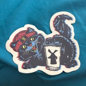 2024 Halloween dutch Bros Cat Sticker